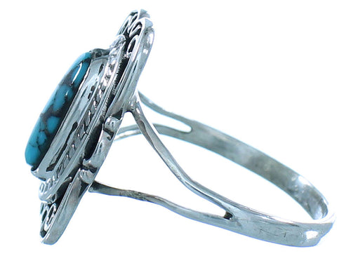 Sterling Silver Turquoise Southwestern Ring Size 7-1/2 RX103342